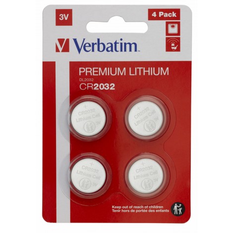 Batteria premium al litio CR2032 3V, in blister - 4pz