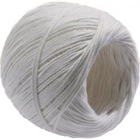 Viva Rotolo di spago in canapa 100gr, titolo 2/6, Ø 1mm, circa 100mt colore bianco - 10pz