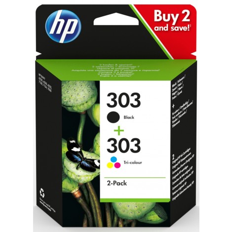 303 cartuccia multipack CMYK - Cartuccia inchiostro nero per HP OFFICEJET PRO 9010 (1.000pg) 1pz