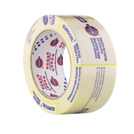 Eurocel MSK 6143 - Nastro in carta per mascheratura removibile entro 36 ore 50mm x 50m colore beige - 1pz
