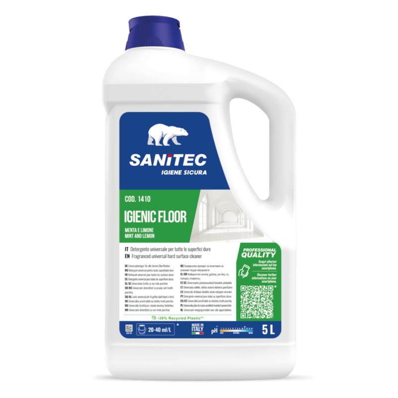 Detergente Igienic Floor per pavimenti menta e limone tanica da 5 lt