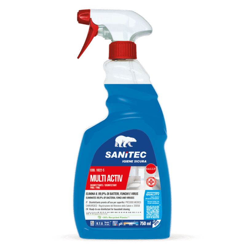 Detergente disinfettante Multi Activ per uso ambientale flacone da 750 ml