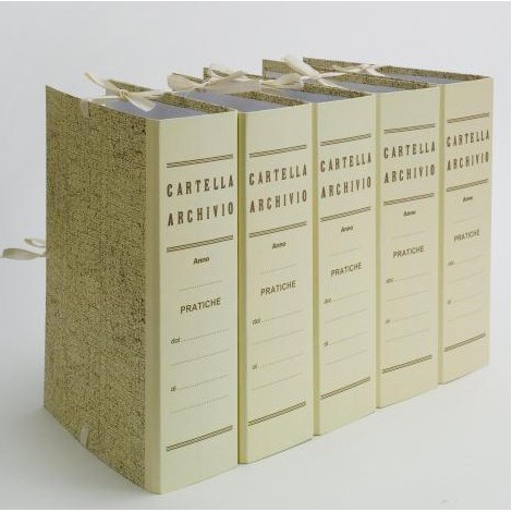 Brefiocart Cartella con lacci incollati per gazzetta ufficiale dorso 10cm colore beige - prezzo singolo, ord. minimo 25pz