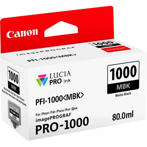 PFI1000 serbatoio nero opaco per Canon IMAGEPROGRAF PRO 1000 (80ml) 1pz