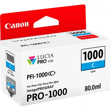 PFI1000 serbatoio ciano per Canon IMAGEPROGRAF PRO 1000 (80ml) 1pz
