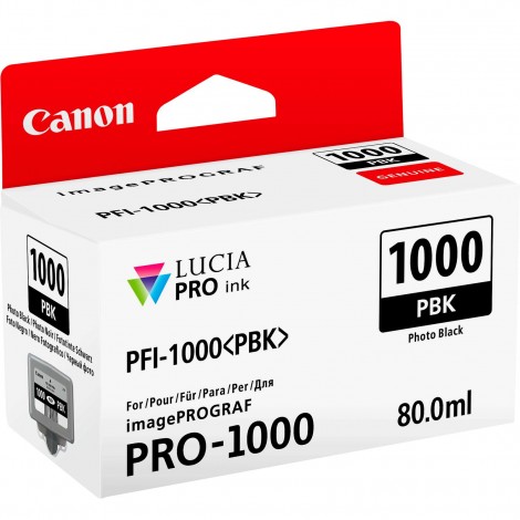 PFI1000 serbatoio nero foto per Canon IMAGEPROGRAF PRO 1000 (80ml) 1pz