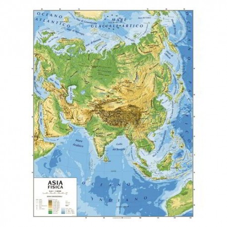 Carta geografica Africa bifacciale fisica e politica 100x140 cm