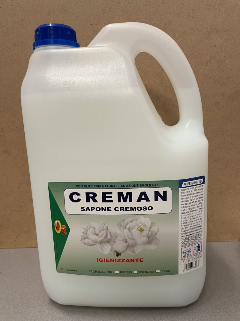 Sapone igienizzante per mani Creman tanica da 5 lt