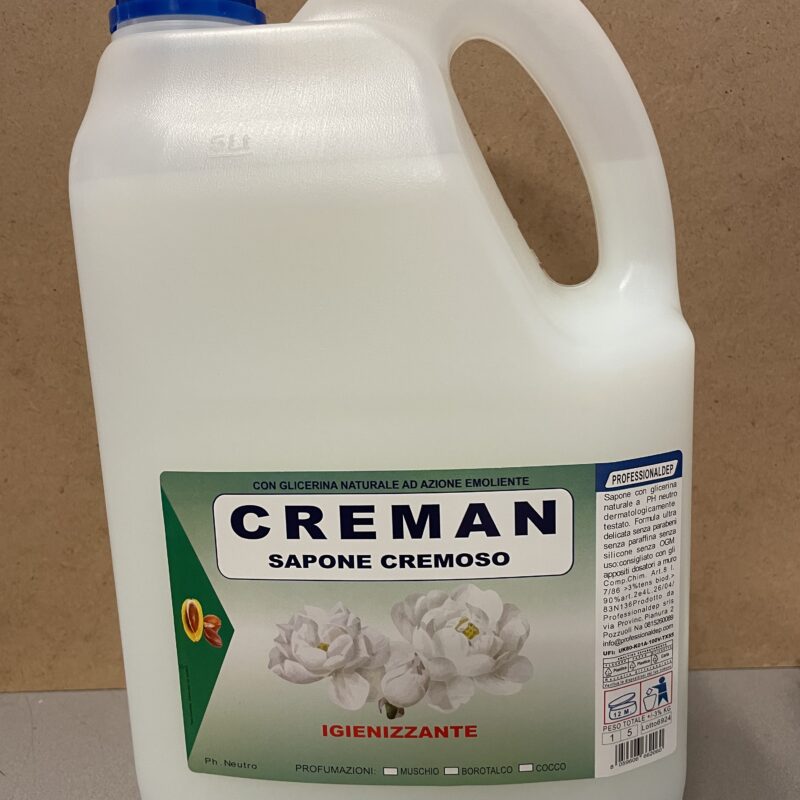Sapone igienizzante per mani Creman tanica da 5 lt