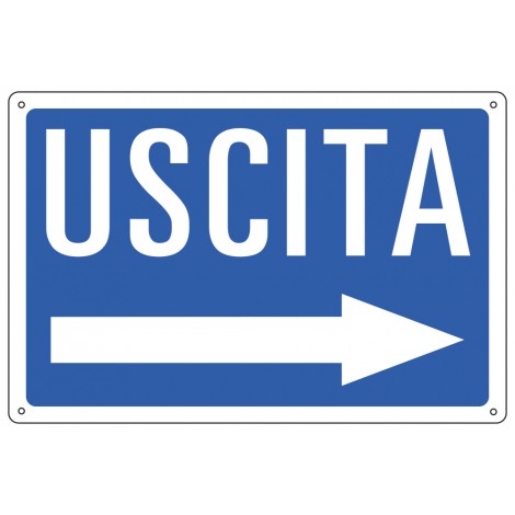 Cartelli Segnalatori – Cartello "Uscita" 30x20cm - 1pz