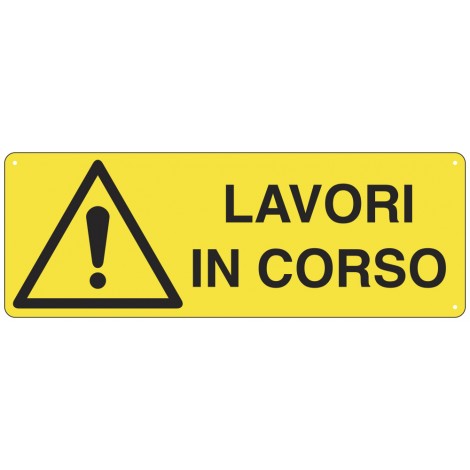 Cartelli segnalatori – Cartello "Lavori in corso" 35x12,5cm - 1pz