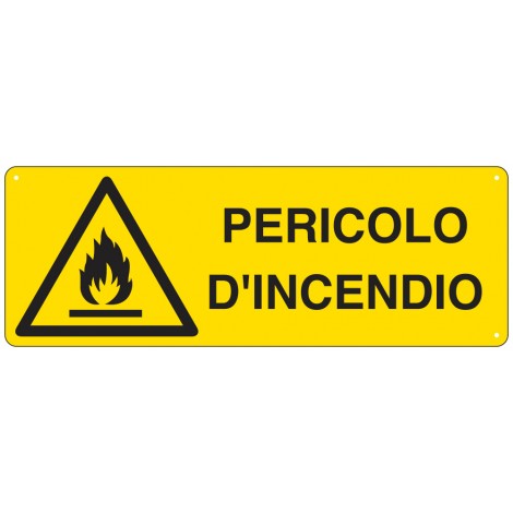 Cartelli segnalatori – Cartello "Pericolo di incendio" 35x12,5cm - 1pz