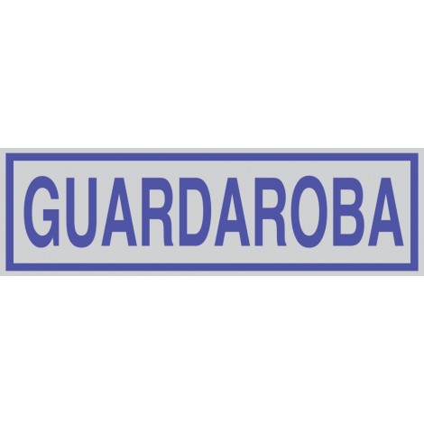 Cartelli Segnalatori – Targhetta adesiva 165x50mm GUARDAROBA - prezzo singolo, ord. minimo 10pz