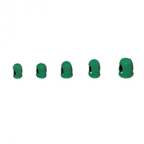 Lebez Scatola ditali in caucciù Ø 17mm colore verde - 10pz