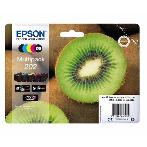 C13T02E74010 T02E7 Cartuccia inchiostro nero, ciano, magenta, giallo e nero foto per Epson EXPRESSION PREMIUM XP 6000 (1x6,9ml - 4x4,1ml) 1Conf.