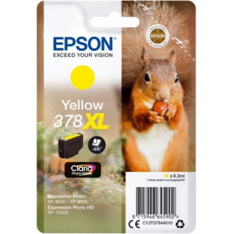 C13T37944010 T3794 cartuccia giallo per Epson EXPRESSION PREMIUM PHOTO HD XP 8000 (9,3ml) 1pz