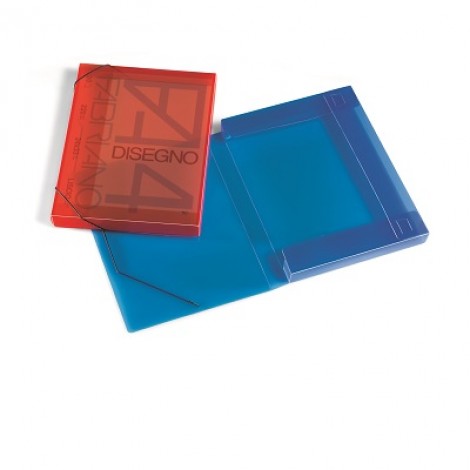 Lebez Cartellina in PPL con elastico, formato 35,5x26,5cm, dorso 3cm