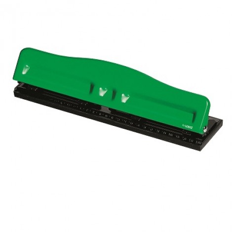 Lebez Perforatore a 4 fori  in metallo,base centimetrata, passo regolabile, foro di Ø 7mm - 1pz