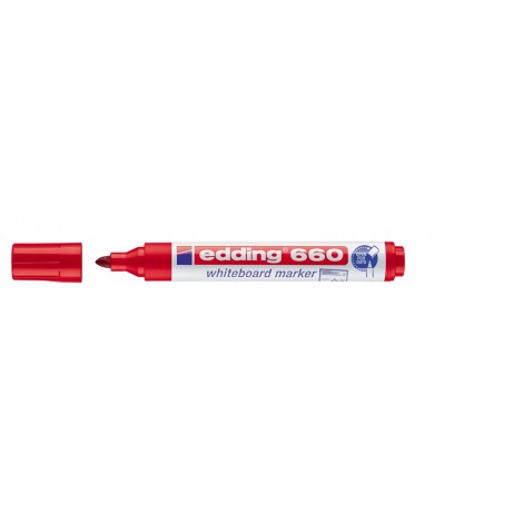 Edding 660 – Marcatore per lavagne con inchiostro pigmentato tratto 1,5-3mm colore rosso – Prezzo singolo, ord. minimo 10pz