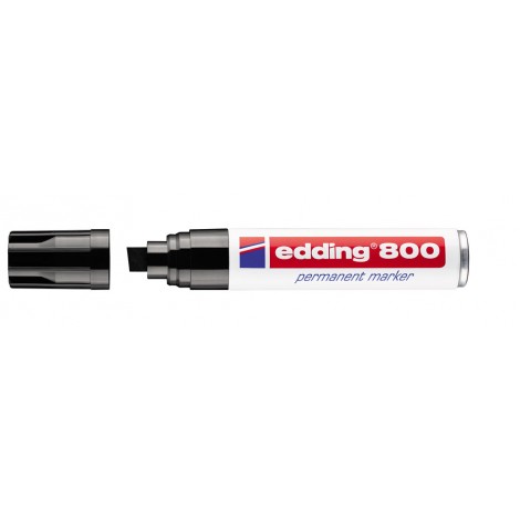 Edding 800 – Marcatore permanente con inchiostro a base d`alcool, resistente all`acqua tratto 4-12mm colore nero – Prezzo singolo, ord. minimo 5pz