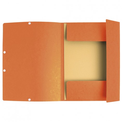 Exacompta Lustr – Cartellina a 3 lembi con elastico angolare, formato 24x32cm, cartone 400gr colore arancione. Prezzo singolo, ord. minimo 25pz