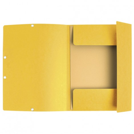 Exacompta Lustr – Cartellina a 3 lembi con elastico angolare, formato 24x32cm, cartone 400gr colore giallo. Prezzo singolo, ord. minimo 25pz