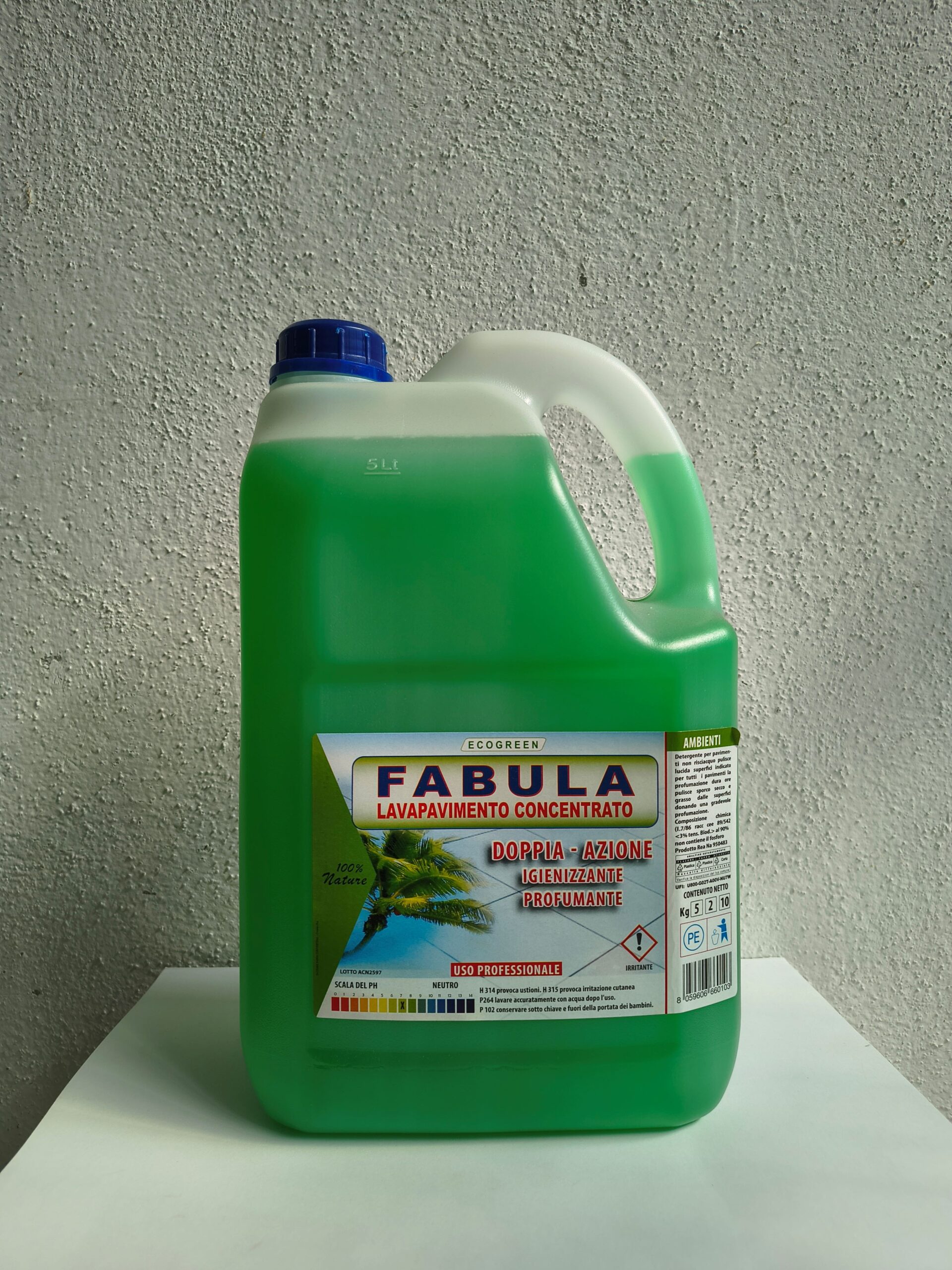 Detergente igienizzante Fabula per pavimenti mela verde tanica da 5 lt - C92FBML5