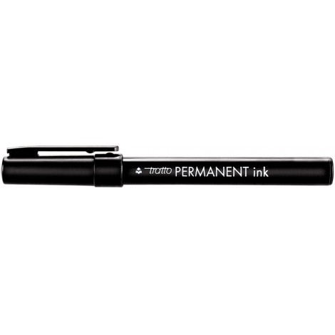 Tratto Marcatore permanente con inchiostro a base d`alcool, punta 4mm tratto 0,8-2mm colore nero – Prezzo singolo, ord. minimo 12pz