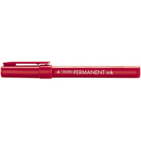 Tratto Marcatore permanente con inchiostro a base d`alcool, punta 4mm tratto 0,8-2mm colore rosso – Prezzo singolo, ord. minimo 12pz