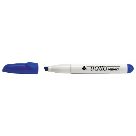 Tratto Memo - Marcatore per lavagne con inchiostro cancellabile a secco, punta 7mm tratto 4-6,5mm colore blu - Prezzo singolo, ord. minimo 12pz
