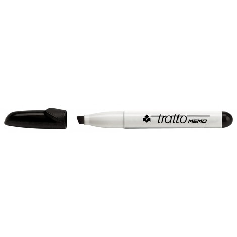 Tratto Memo – Marcatore per lavagne con inchiostro cancellabile a secco, punta 7mm tratto 4-6,5mm colore nero – Prezzo singolo, ord. minimo 12pz