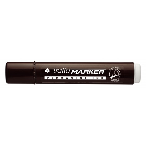 Tratto Marker - Marcatore permanente con inchiostro a base d`alcool, punta 4,7mm tratto 1,4-2,8mm colore marrone - Prezzo singolo, ord. minimo 12pz