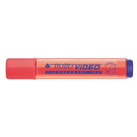 Evidenziatore TRATTO VIDEO, punta a scalpello, inchiostro a base d`acqua, elevata fluorescenza, asciuga rapidamente, per uso scolastico e professionale tratto 1-5mm colore sunrise