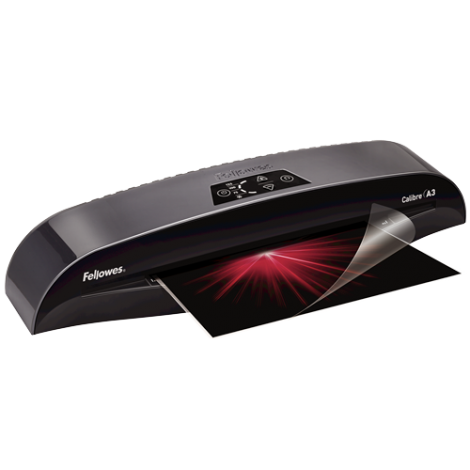Fellowes Calibre - Plastificatrice A3 con leva antinceppamento, pronta a plastificare in 4 minuti, modalita` riposo dopo 30 minuti - 1pz