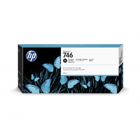 P2V82A N746 Cartuccia inchiostro nero foto per HP DESIGNJET Z 6 (300ml) 1pz
