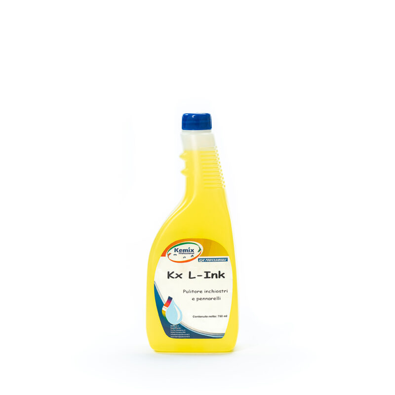 Detergente Kx L-ink per inchiostri e pennarelli flacone da 750 ml