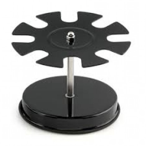 Plastidea  Portatimbri 12 posti Ø 155x90mm in metallo e base antiscivolo colore nero  - 1pz