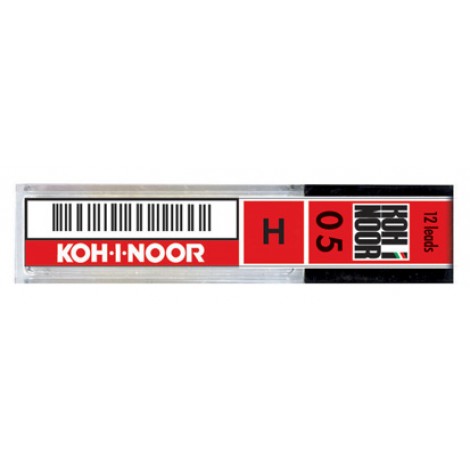 Kohinoor Astuccio 12 mine gradazione H tratto 0,5mm – 1pz