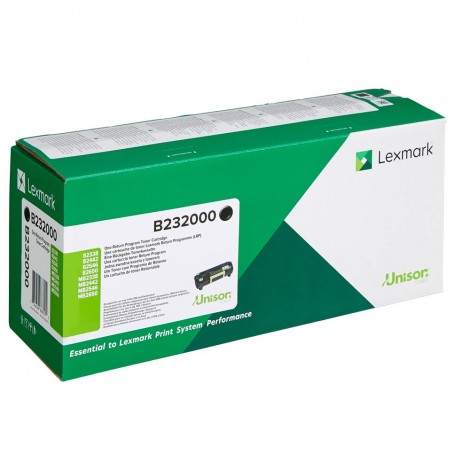 B232000 Toner RETURN nero per Lexmark B 2238DW (3.000pg) 1pz