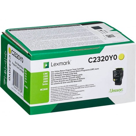 C2320Y0 Toner giallo per Lexmark C 2325DW (1.000pg) 1pz