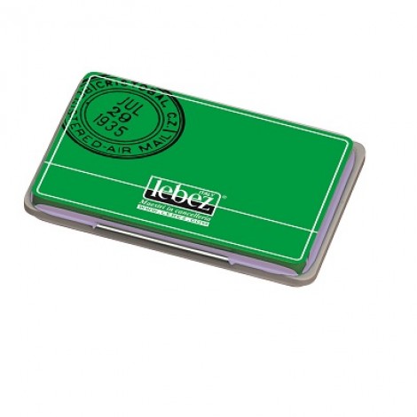 Lebez 1481-NI Cuscinetto per timbri, formato 12,5x8,5cm, in scatola di metallo colore neutro - 1pz