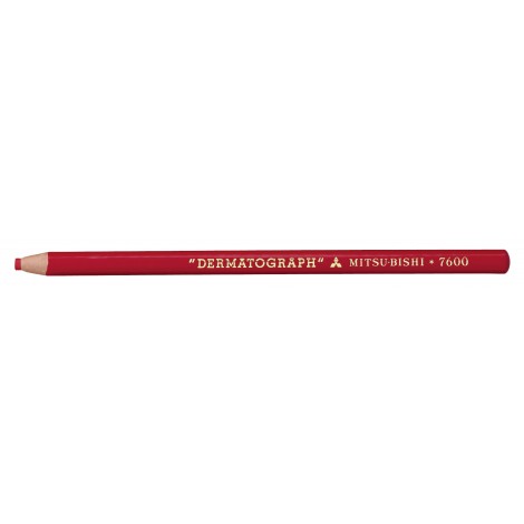 Osama 7600 – Matita dermotografica colore rosso ideale per per scrivere e marcare pelle, tessuti, stoffa, vetro, metallo, plastica e ceramica in modo indelebile. Non Sporca le mani. Non si tempera: la carta che ricopre il fusto si “srotola” – Prezzo singolo, ord. minimo 12pz