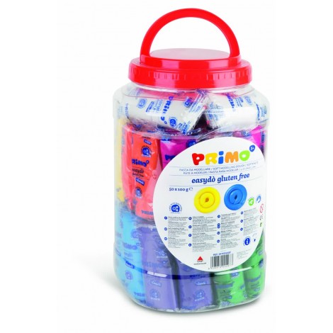 Primo Morocolor Pasta soffice modellabile in barattolo, 9 colori 50x100gr colori assortiti