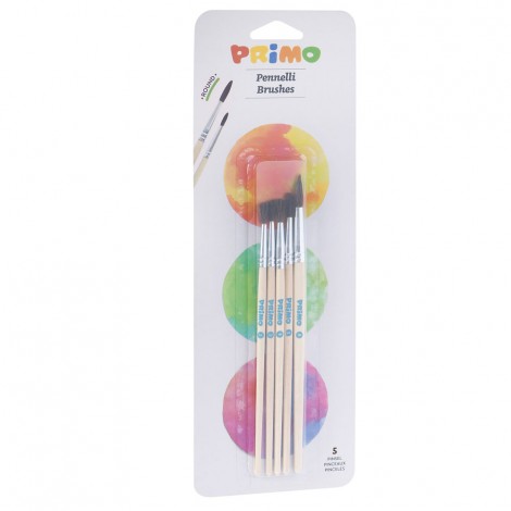 Primo Morocolor Pennelli punta tonda in blister, n.2 - n.3 - n.4 - n.5 - n.8