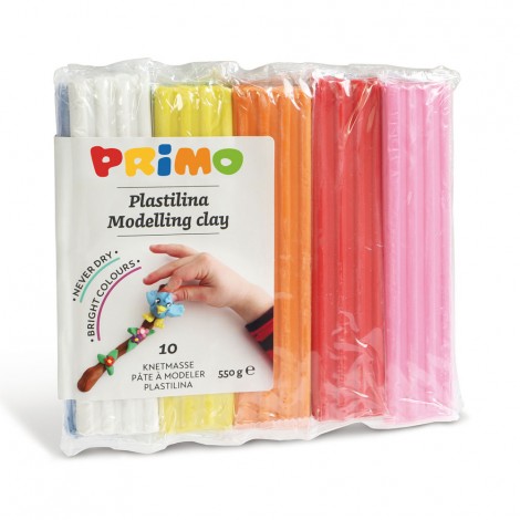 Primo Morocolor Blister panetti plastilina, esposti all`aria non secca 55gr colori assortiti