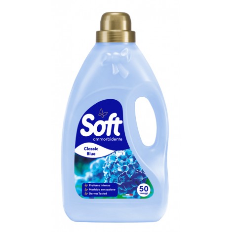 Soft Ammorbidente classic blue per lavatrice, 100% piu` profumato 3lt