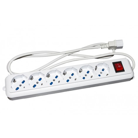 Link Multipresa per gruppi di continuità con 6 prese tripolari 10/16a - spina iec c14 - 1pz