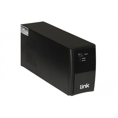 Link Gruppo di continuita' 650VA 390Watt - UPS ideale per PC o dispositivi elettronici, con 2 prese IEC C13 femmina in uscita e connettore in entrata IEC maschio, il cavo di alimentazione spina italiana è incluso, tempo di ricarica per il recupero del 90% della capacità è di 4-6 ore - 1pz