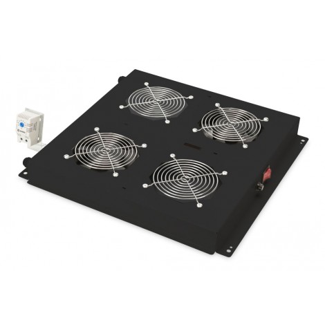 Digitus Modulo per raffreddamento interno dell`armadio rack, con termostato per regolazione della temperatura. Interruttore incluso per accensione e spegnimento. Viti per montaggio incluse - 1pz