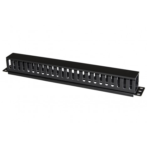 Link Pannello passacavi per armadio rack 19" - Pannello con passacavi a griglia, 25passaggi per cavi. Copertura scorrevore per facilitare l`accesso ai cavi, supporto in metallo con coperchio in plastica. Viti per montaggio incluse - 1pz
